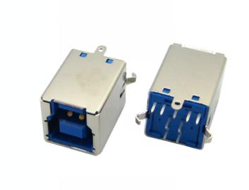 打印機接口 B型母座 3.0 USB母插座 彎腳90度 方型口 臥式